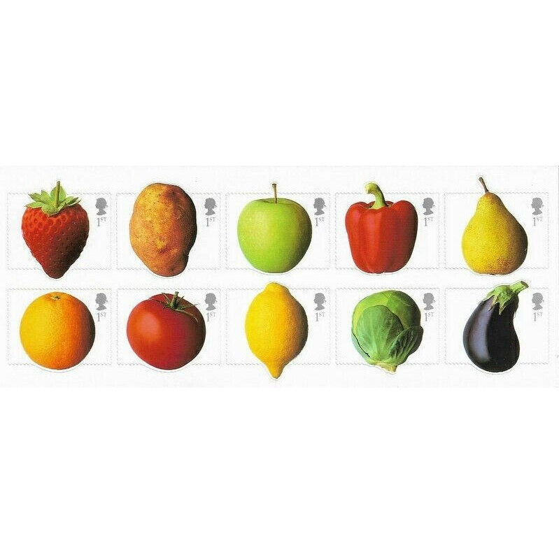 Fruits and Veg Booklet 10 First Class Stamps