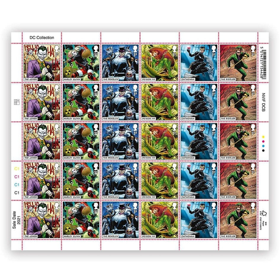 DC Collection Villains - 30 First Class Stamps