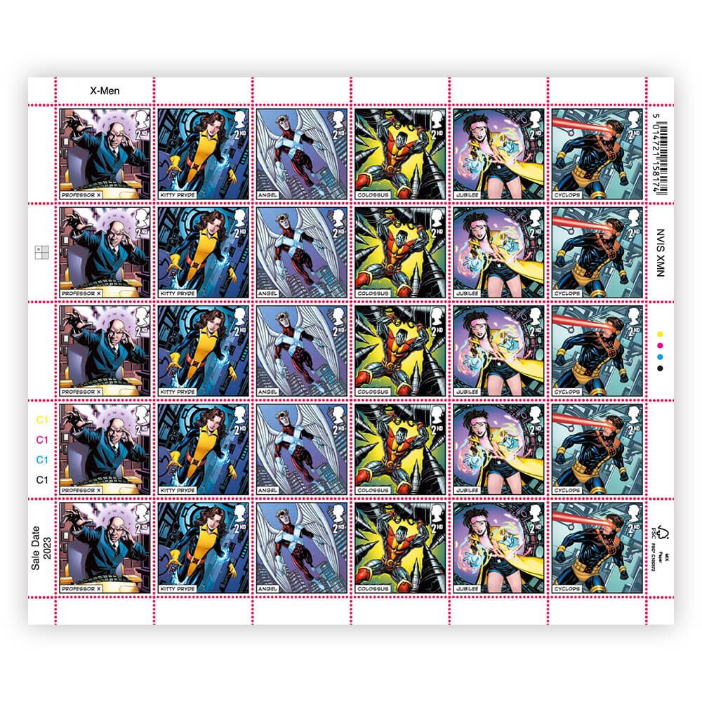 Marvel's X-Men Sheet - 30 Second Class Stamps